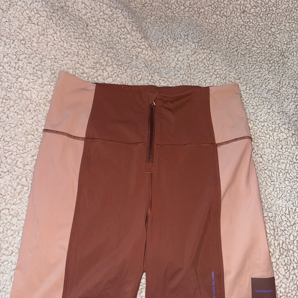 Lululemon Brown and Pink Leggings